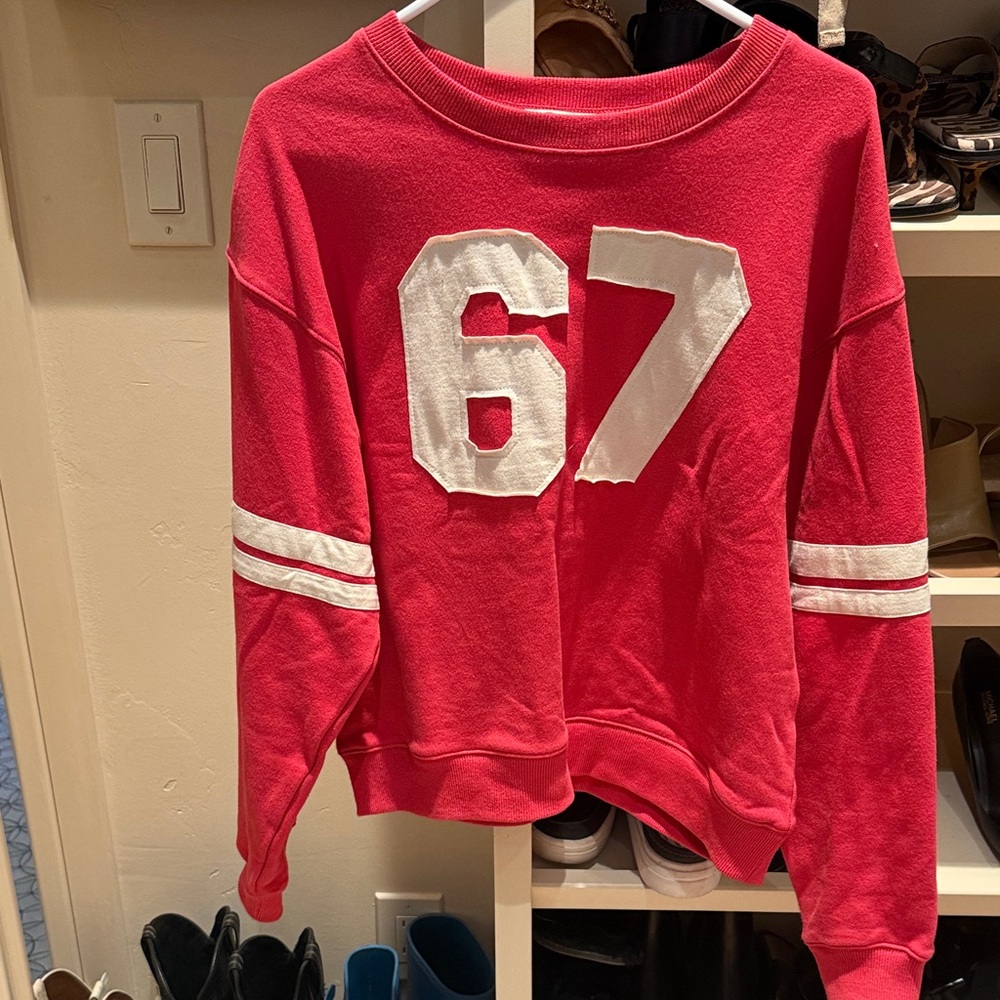 By Together Red Crew Neck with White Number Design